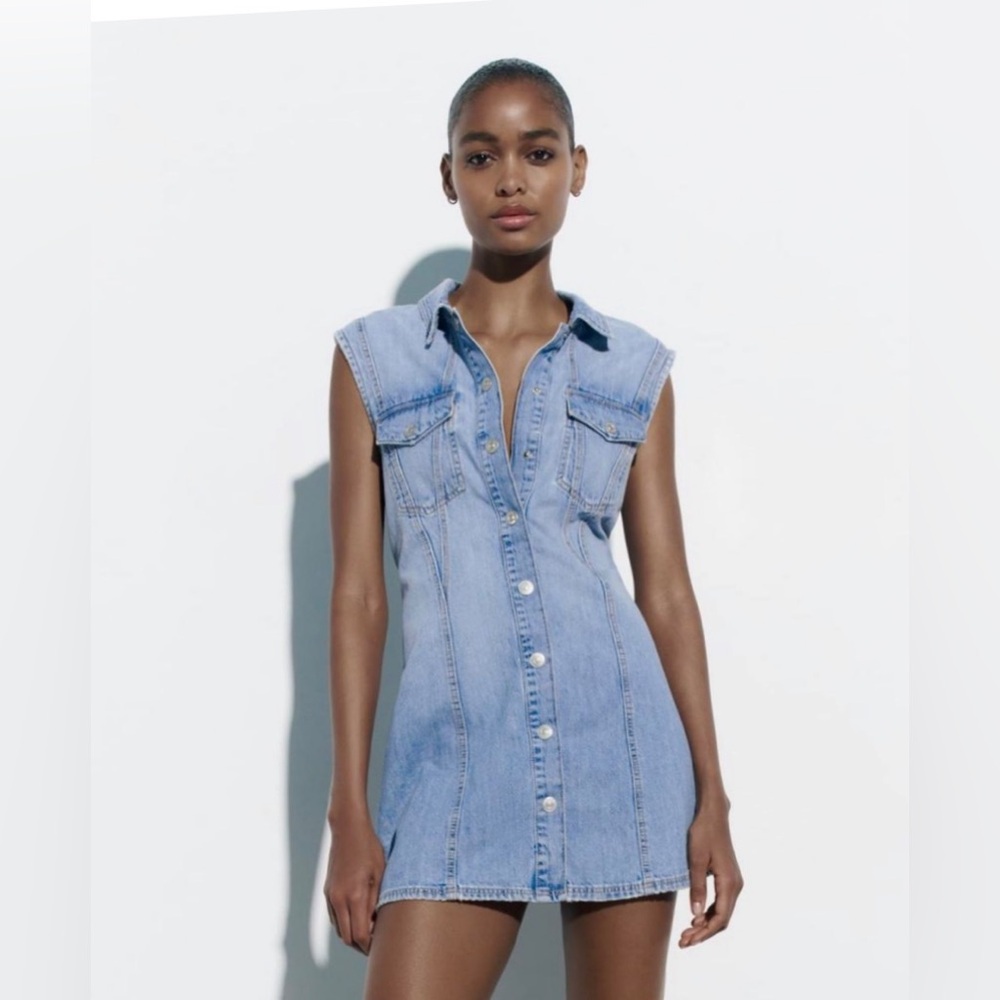 ZARA | denim sleeveless dress | size M | Excellent condition